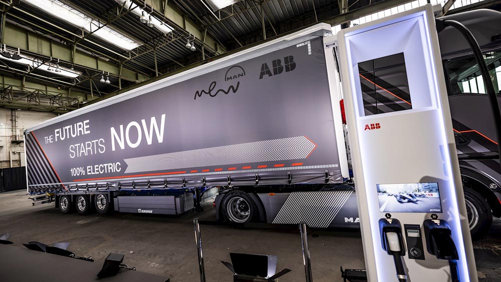 Camion électrique MAN à recharge 1 000 kW
