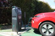 Kia e-Soul en recharge sur le réseau MobiVE