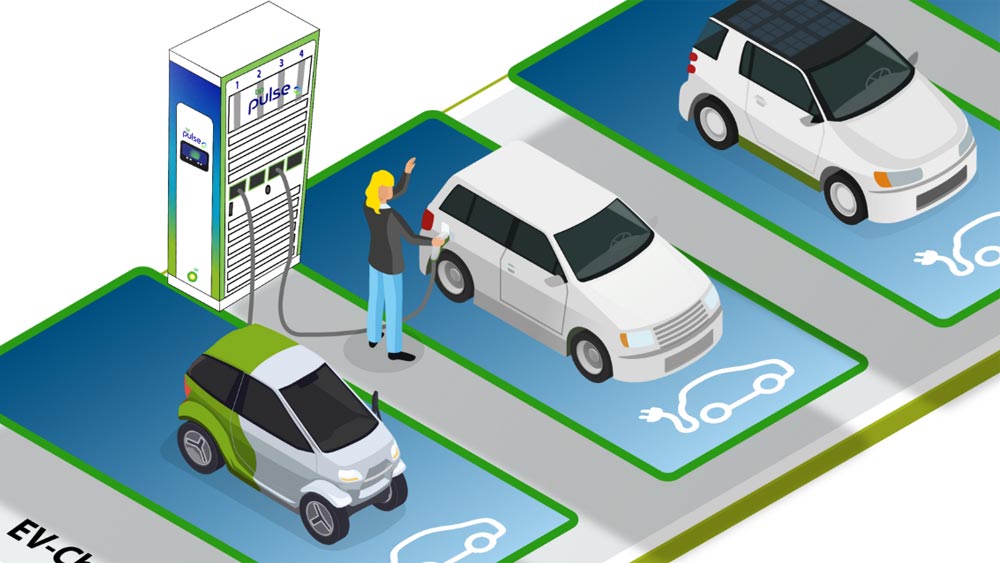 Hub de recharge BP Pulse et Apcoa Parking Group