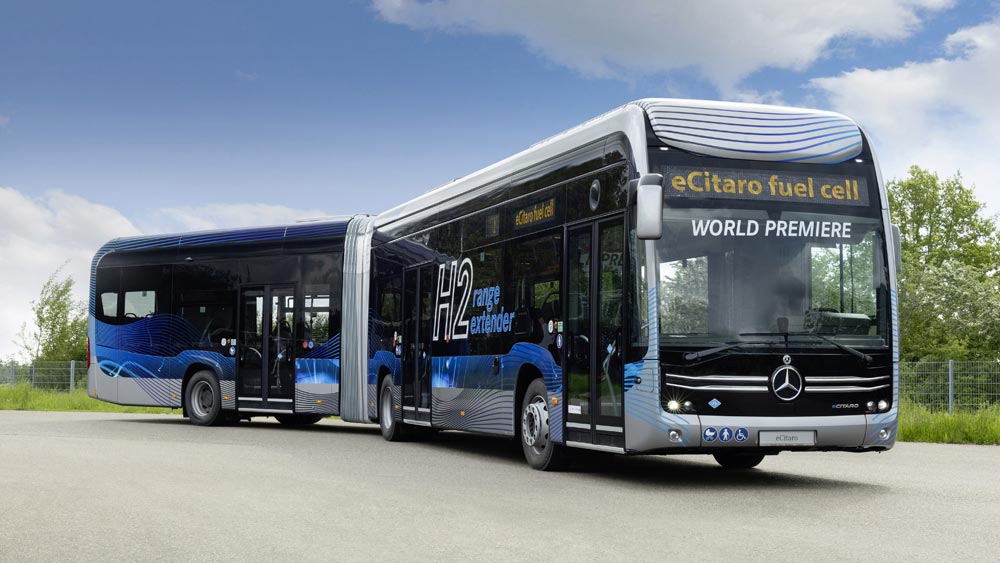 Bus électrique Mercedes eCitaro à rex hydrogène