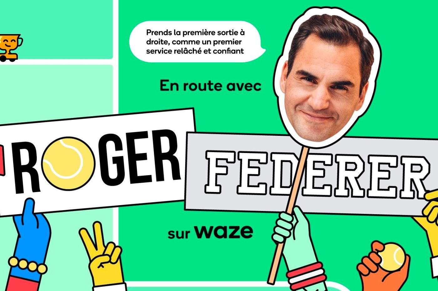 Waze Roger Federer